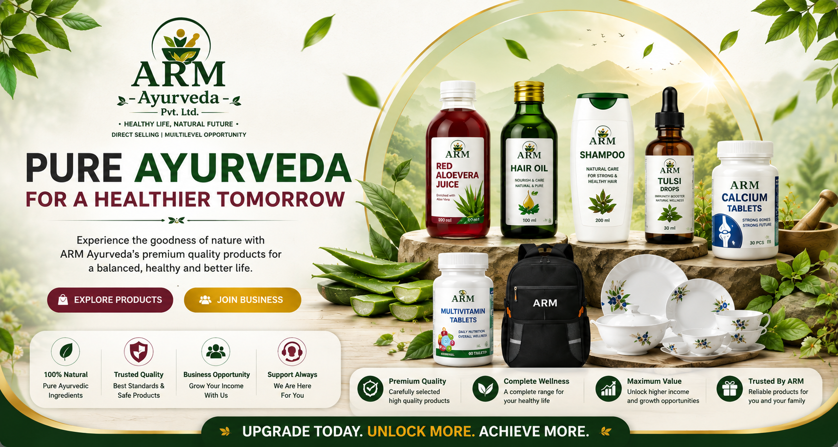 ARM Ayurveda products and wellness opportunities